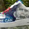 Sneakers with Barack Obama portrait