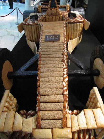 bread5 Life Size F1 Car Made Out of Bread