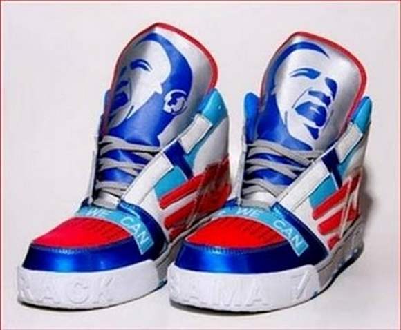 obama11 Sneakers with Barack Obama portrait