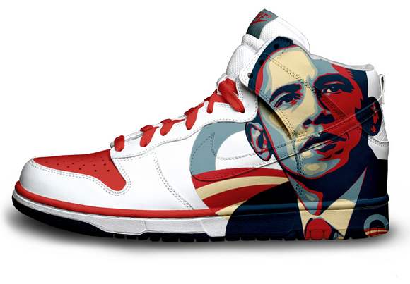 obama20 Sneakers with Barack Obama portrait