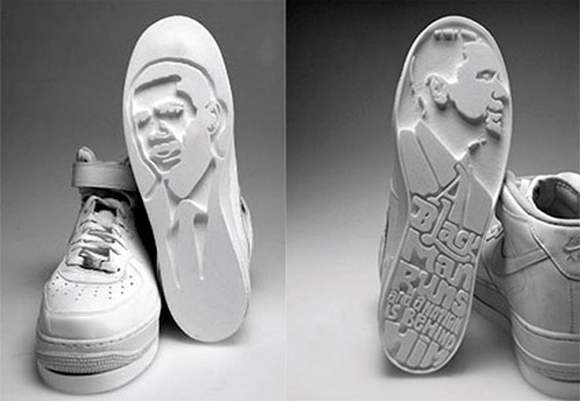 obama3 Sneakers with Barack Obama portrait