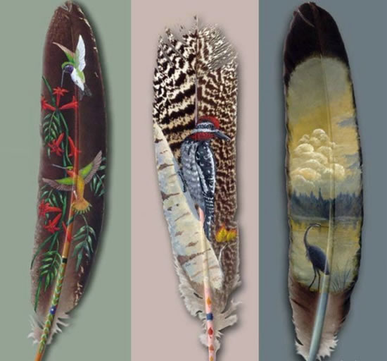 art8 Beautiful Art made on Feathers