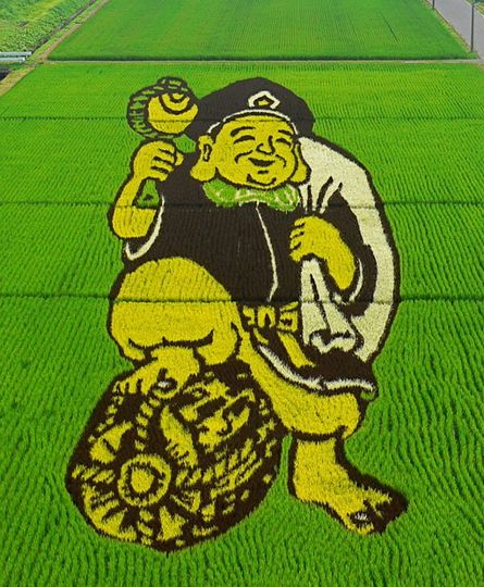 rice1 Amazing rice art in Japan