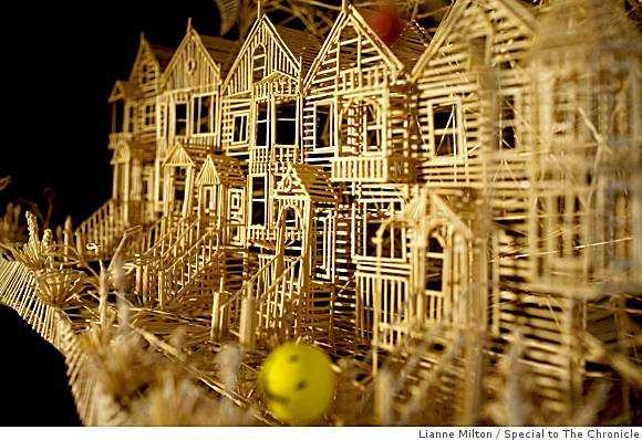 toothpicks3 World Architectures made of Toothpicks