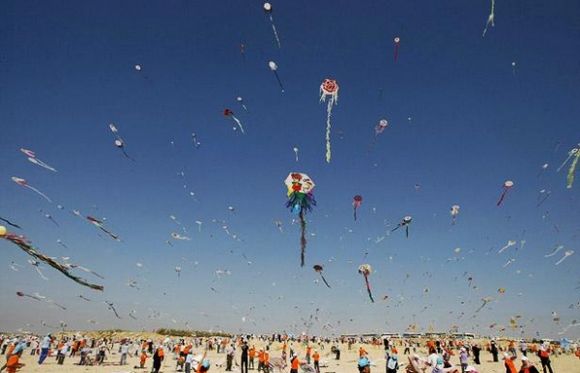 crow10 Children in Gaza attempt to set Guinness world record for kite flying
