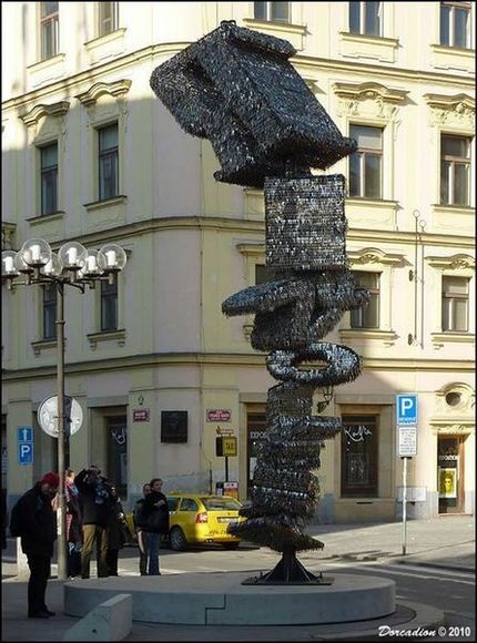 k1 Sculpture Made From Thousands of Keys in Prague