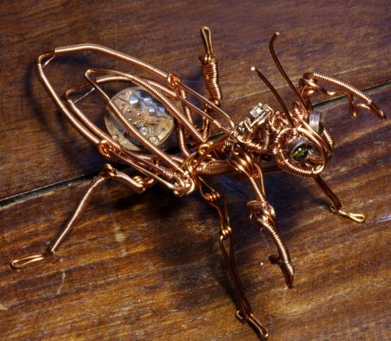 32 Steampunk Insect Made From Bunch of Wires