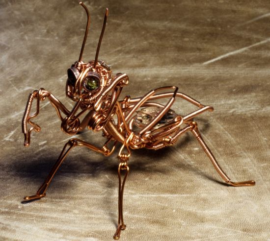 42 Steampunk Insect Made From Bunch of Wires