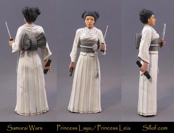 UK 4 The Samurai Wars, Figures of Star Wars Characters Dressed in Samurai Clothes