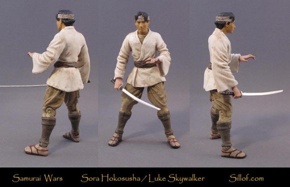 UK 6 The Samurai Wars, Figures of Star Wars Characters Dressed in Samurai Clothes