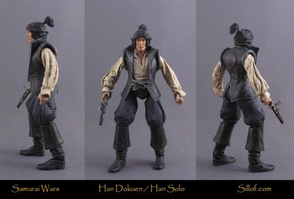 UK 9 The Samurai Wars, Figures of Star Wars Characters Dressed in Samurai Clothes