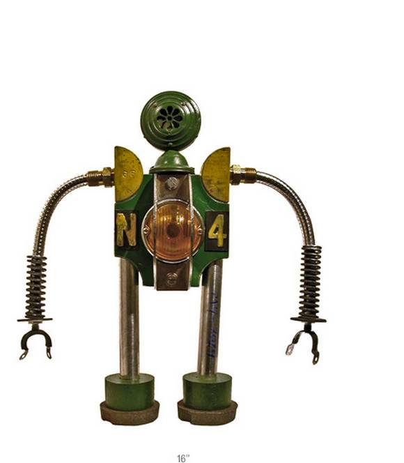 Robot 21 Amazing Robots Made Out Of Scrap by Gordon Bennett