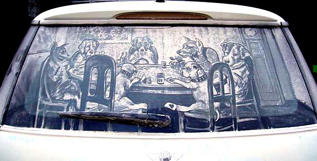 0111 Amazing Artwork Created in Dusty Car Windows