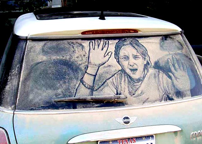 020 Amazing Artwork Created in Dusty Car Windows