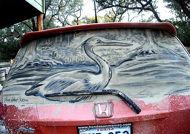 07 Amazing Artwork Created in Dusty Car Windows