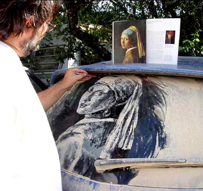 scott wade Amazing Artwork Created in Dusty Car Windows