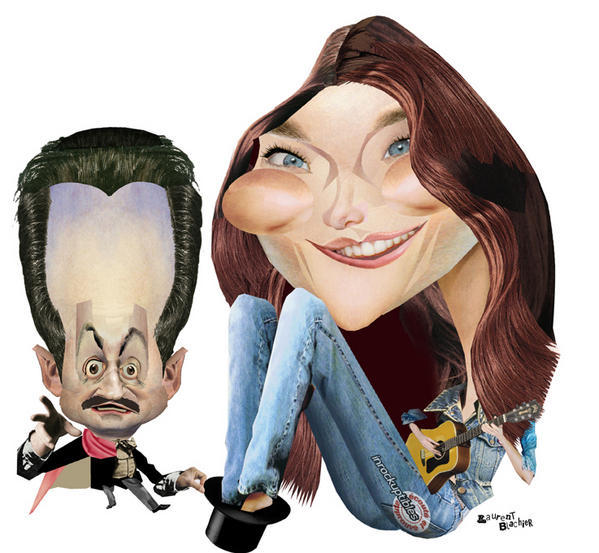 carla bruni Awesome Celebrities and Politicians Caricatures